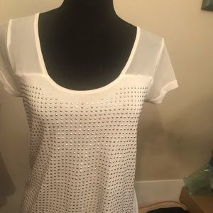 White INC top. Short sleeve. Small top